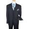 Mundo Navy Blue With Sky Blue Pinstripes Super 120's Performance High Quality Suit
